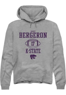 Mikey Bergeron  Rally K-State Wildcats Mens Graphite NIL Sport Icon Long Sleeve Hoodie