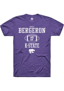 Mikey Bergeron  K-State Wildcats Purple Rally NIL Sport Icon Short Sleeve T Shirt