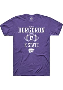 Mikey Bergeron Purple K-State Wildcats NIL Sport Icon Short Sleeve T Shirt