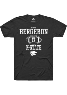 Mikey Bergeron  K-State Wildcats Black Rally NIL Sport Icon Short Sleeve T Shirt