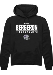 Mikey Bergeron  Rally K-State Wildcats Mens Black NIL Stacked Box Long Sleeve Hoodie