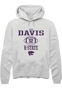 Ryan Davis Rally Mens White K-State Wildcats NIL Sport Icon Hooded Sweatshirt