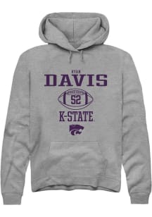 Ryan Davis Rally Mens Graphite K-State Wildcats NIL Sport Icon Hooded Sweatshirt