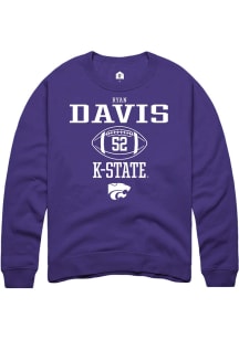 Ryan Davis Rally Mens Purple K-State Wildcats NIL Sport Icon Crew Sweatshirt