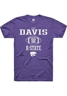 Ryan Davis Purple K-State Wildcats NIL Sport Icon Short Sleeve T Shirt