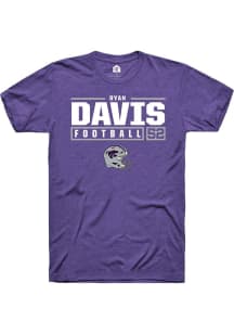 Ryan Davis Purple K-State Wildcats NIL Stacked Box Short Sleeve T Shirt