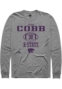 Teagan Cobb Rally Mens Graphite K-State Wildcats NIL Sport Icon Tee