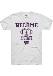 Tyler Nelome White K-State Wildcats NIL Sport Icon Short Sleeve T Shirt