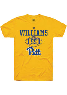 Bj Williams Gold Pitt Panthers NIL Sport Icon Short Sleeve T Shirt