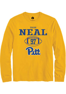 Isaiah Neal Rally Mens Gold Pitt Panthers NIL Sport Icon Tee