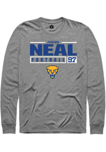 Isaiah Neal Rally Mens Graphite Pitt Panthers NIL Stacked Box Tee