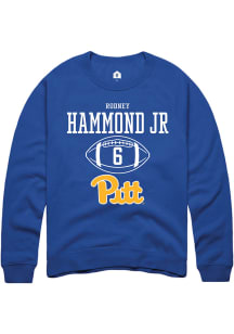 Rodney Hammond Jr. Rally Mens Blue Pitt Panthers NIL Sport Icon Crew Sweatshirt