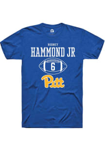 Rodney Hammond Jr. Blue Pitt Panthers NIL Sport Icon Short Sleeve T Shirt