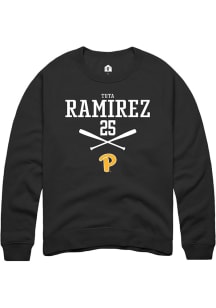 Tuta Ramirez Rally Mens Black Pitt Panthers NIL Sport Icon Crew Sweatshirt