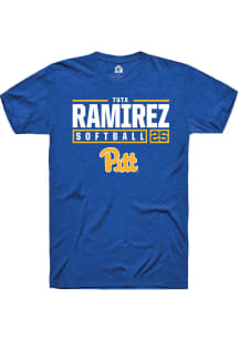 Tuta Ramirez  Pitt Panthers Blue Rally NIL Stacked Box Short Sleeve T Shirt