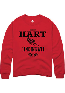 Robert Hart  Rally Cincinnati Bearcats Mens Red NIL Sport Icon Long Sleeve Crew Sweatshirt