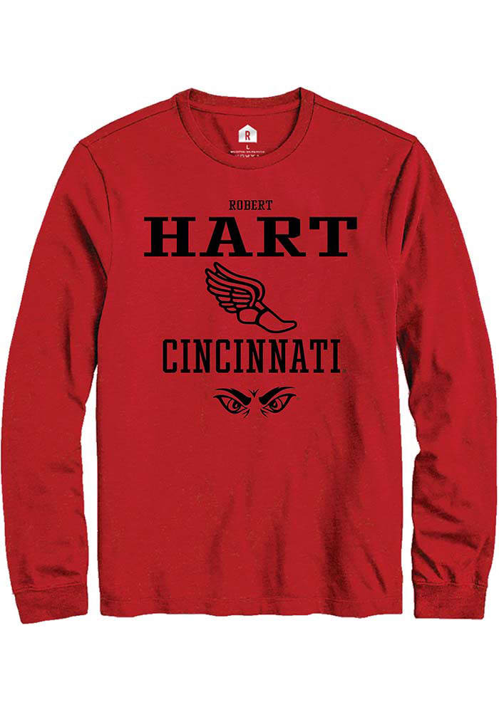 Robert Hart Cincinnati Bearcats Red Rally NIL Sport Icon Long Sleeve T Shirt