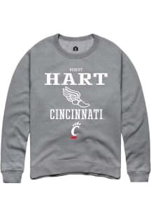 Robert Hart  Rally Cincinnati Bearcats Mens Graphite NIL Sport Icon Long Sleeve Crew Sweatshirt