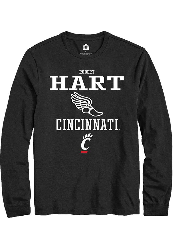 Robert Hart Cincinnati Bearcats Black Rally NIL Sport Icon Long Sleeve T Shirt