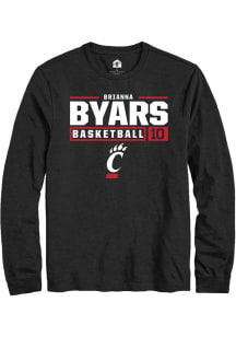 Brianna Byars Rally Mens Black Cincinnati Bearcats NIL Stacked Box Tee