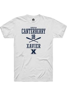 Donavan Canterberry  Xavier Musketeers White Rally NIL Sport Icon Short Sleeve T Shirt