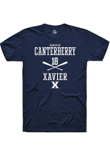 Donavan Canterberry  Xavier Musketeers Navy Blue Rally NIL Sport Icon Short Sleeve T Shirt