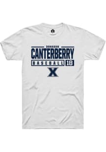 Donavan Canterberry  Xavier Musketeers White Rally NIL Stacked Box Short Sleeve T Shirt