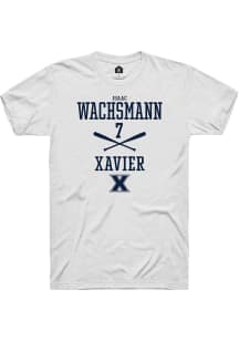 Isaac Wachsmann  Xavier Musketeers White Rally NIL Sport Icon Short Sleeve T Shirt