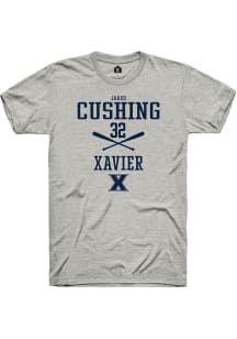 Jared Cushing  Xavier Musketeers Ash Rally NIL Sport Icon Short Sleeve T Shirt