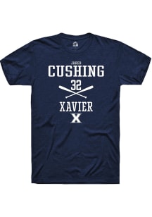 Jared Cushing  Xavier Musketeers Navy Blue Rally NIL Sport Icon Short Sleeve T Shirt