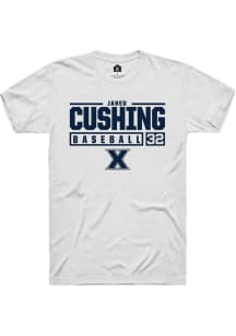 Jared Cushing  Xavier Musketeers White Rally NIL Stacked Box Short Sleeve T Shirt