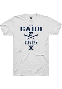 Jared Gadd  Xavier Musketeers White Rally NIL Sport Icon Short Sleeve T Shirt