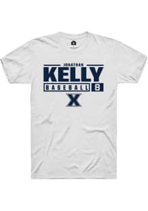 Jonathan Kelly  Xavier Musketeers White Rally NIL Stacked Box Short Sleeve T Shirt