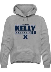 Jonathan Kelly  Rally Xavier Musketeers Mens Graphite NIL Stacked Box Long Sleeve Hoodie