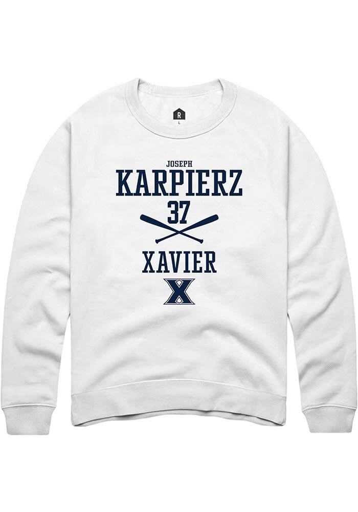 Joseph Karpierz Rally Xavier Musketeers Mens NIL Sport Icon Long Sleeve Crew Sweatshirt