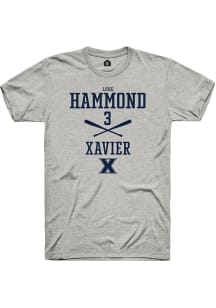 Luke Hammond  Xavier Musketeers Ash Rally NIL Sport Icon Short Sleeve T Shirt