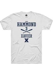 Luke Hammond  Xavier Musketeers White Rally NIL Sport Icon Short Sleeve T Shirt