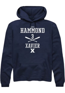 Luke Hammond  Rally Xavier Musketeers Mens Navy Blue NIL Sport Icon Long Sleeve Hoodie