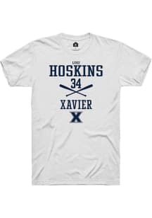 Luke Hoskins  Xavier Musketeers White Rally NIL Sport Icon Short Sleeve T Shirt