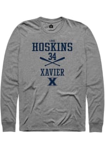 Luke Hoskins  Xavier Musketeers Graphite Rally NIL Sport Icon Long Sleeve T Shirt