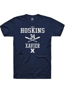 Luke Hoskins  Xavier Musketeers Navy Blue Rally NIL Sport Icon Short Sleeve T Shirt