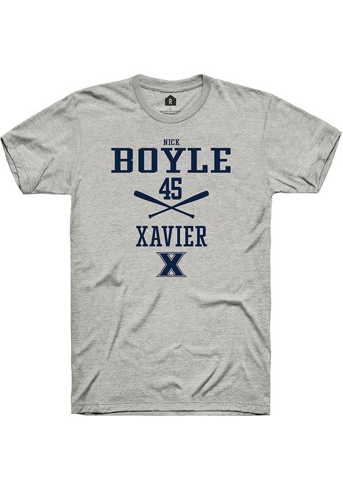 Nick Boyle  Xavier Musketeers Ash Rally NIL Sport Icon Short Sleeve T Shirt