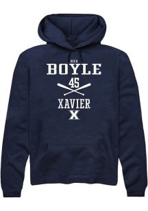 Nick Boyle  Rally Xavier Musketeers Mens Navy Blue NIL Sport Icon Long Sleeve Hoodie