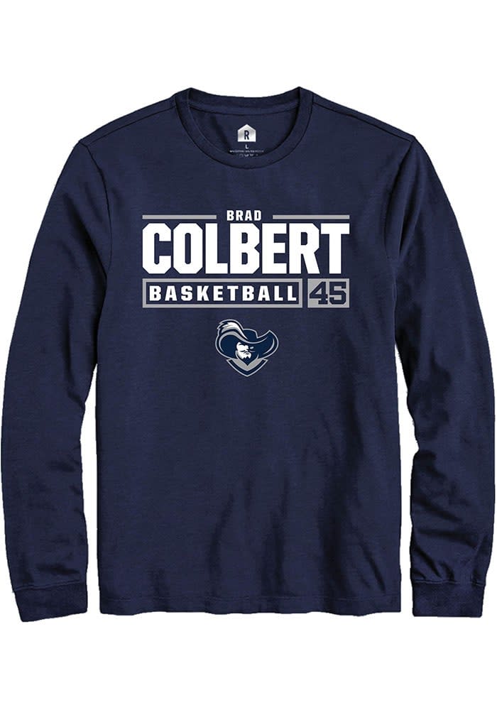 Brad Colbert  Xavier Musketeers Navy Blue Rally NIL Stacked Box Long Sleeve T Shirt