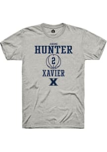 Jerome Hunter  Xavier Musketeers Ash Rally NIL Sport Icon Short Sleeve T Shirt