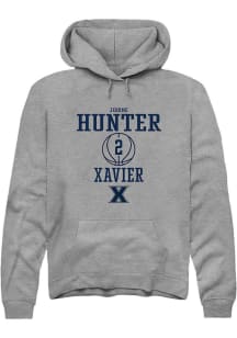 Jerome Hunter  Rally Xavier Musketeers Mens Graphite NIL Sport Icon Long Sleeve Hoodie