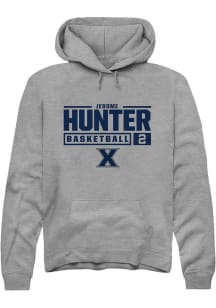 Jerome Hunter  Rally Xavier Musketeers Mens Graphite NIL Stacked Box Long Sleeve Hoodie