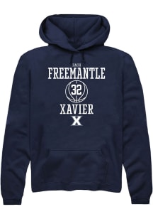 Zach Freemantle  Rally Xavier Musketeers Mens Navy Blue NIL Sport Icon Long Sleeve Hoodie