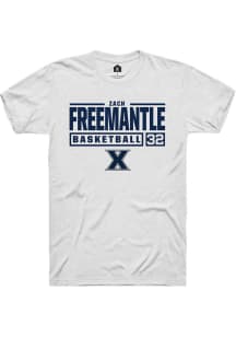 Zach Freemantle  Xavier Musketeers White Rally NIL Stacked Box Short Sleeve T Shirt