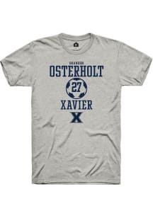 Brandon Osterholt  Xavier Musketeers Ash Rally NIL Sport Icon Short Sleeve T Shirt